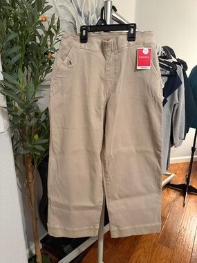 SPANX Khaki Cropped Pull-On Pants